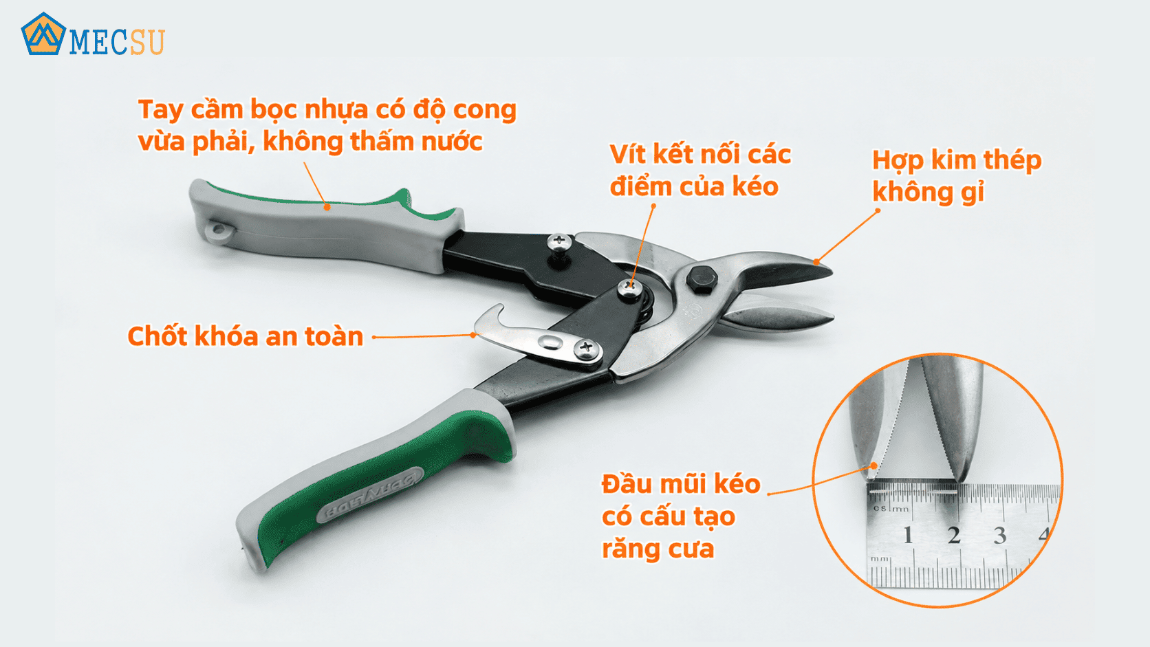 Cấu tạo kéo cắt tôn